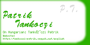 patrik tankoczi business card